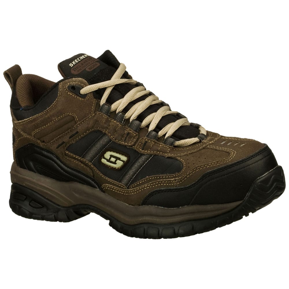 Skechers Men's Work Relaxed Fit: Soft Stride Canopy Comp Toe, Extra Wide - Brown, 10