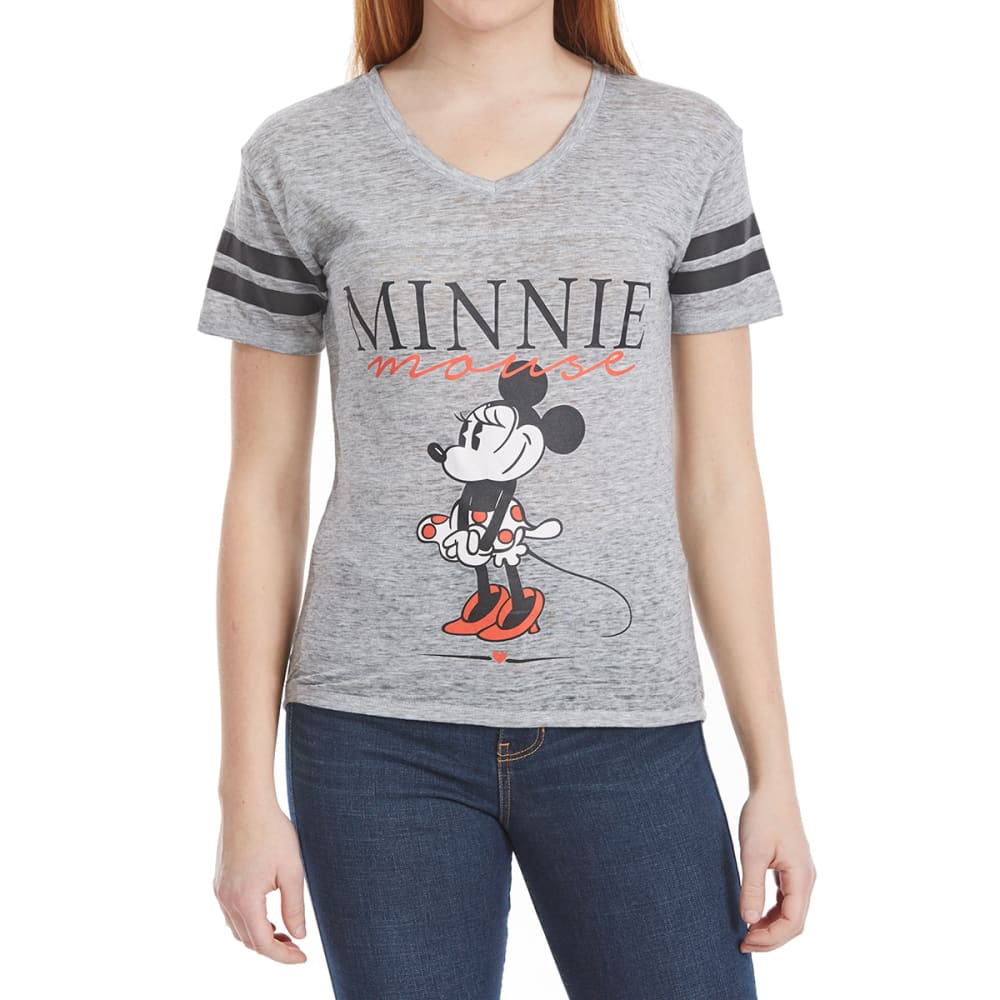Freeze Juniors' Burnout Hockey Minnie Mouse Short-Sleeve Tee - Black, L