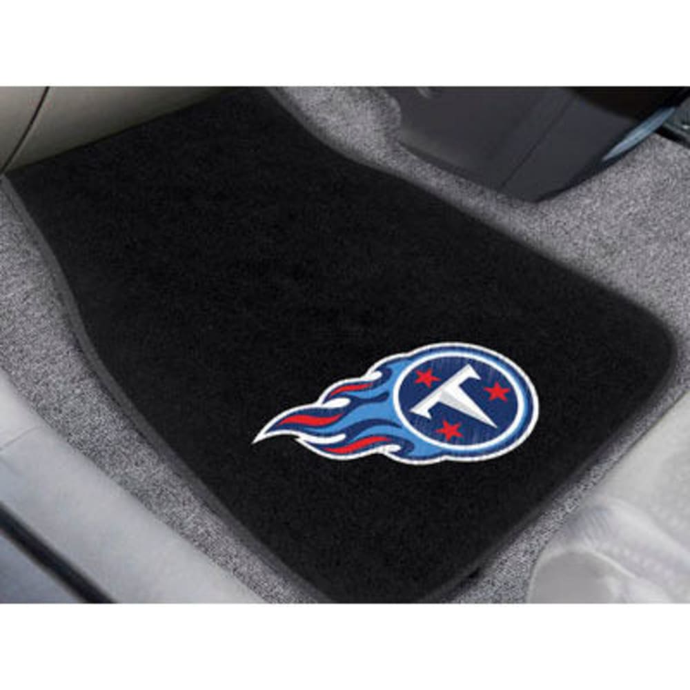 Fan Mats Tennessee Titans 2-Piece Embroidered Car Mat Set, Black