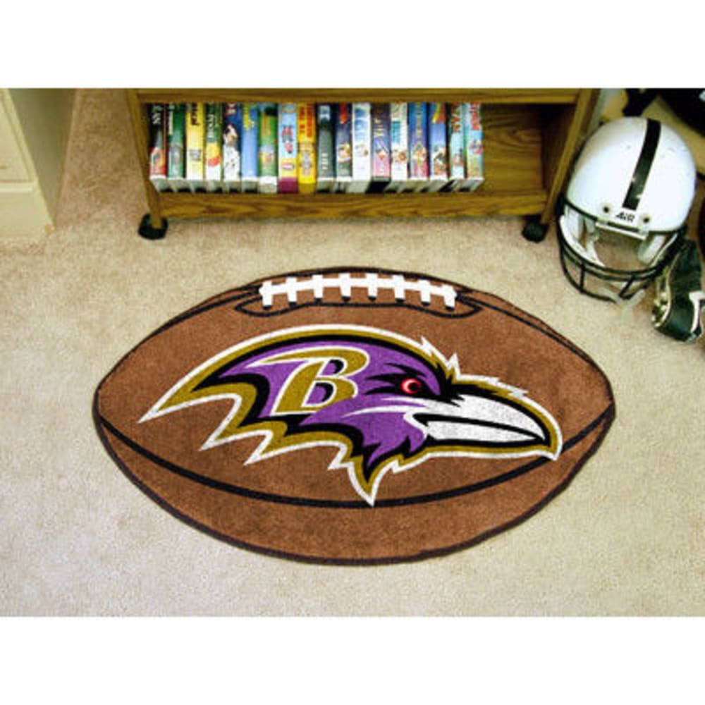 Fan Mats Baltimore Ravens Football Mat, Brown/purple