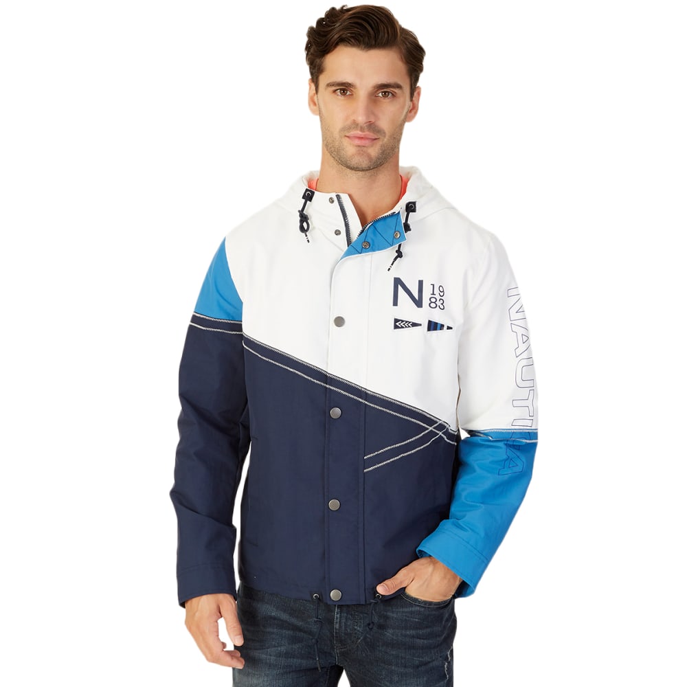 Nautica Men's Color Block Jacket - Blue, M