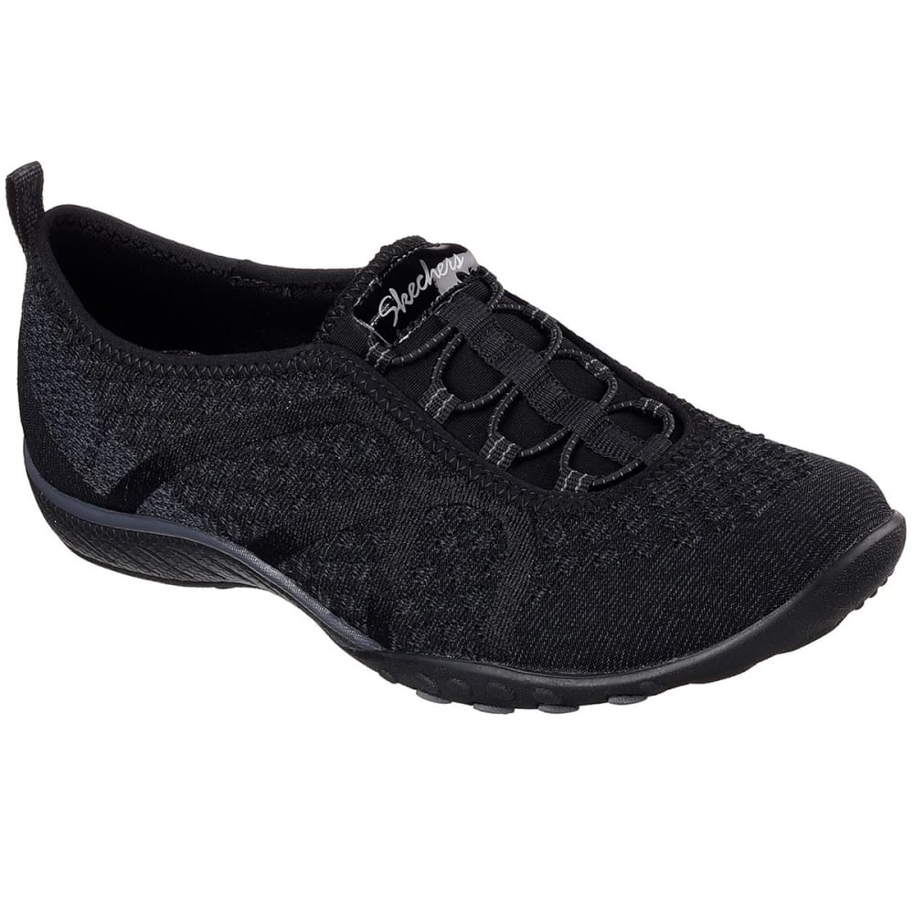Skechers Women's Relaxed Fit: Breathe Easy - Fortune-Knit Sneakers - Black, 6.5