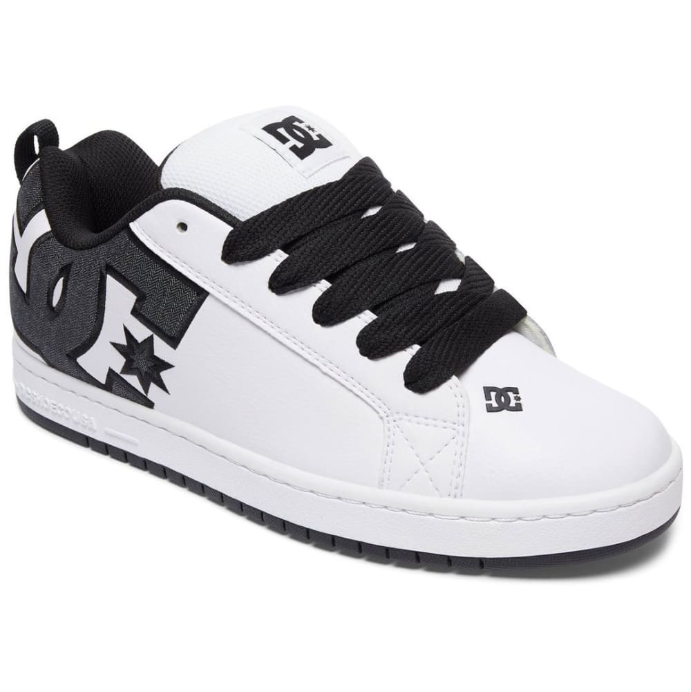 DC Men's Court Graffik SE Skate Shoes, White/Dark Denim