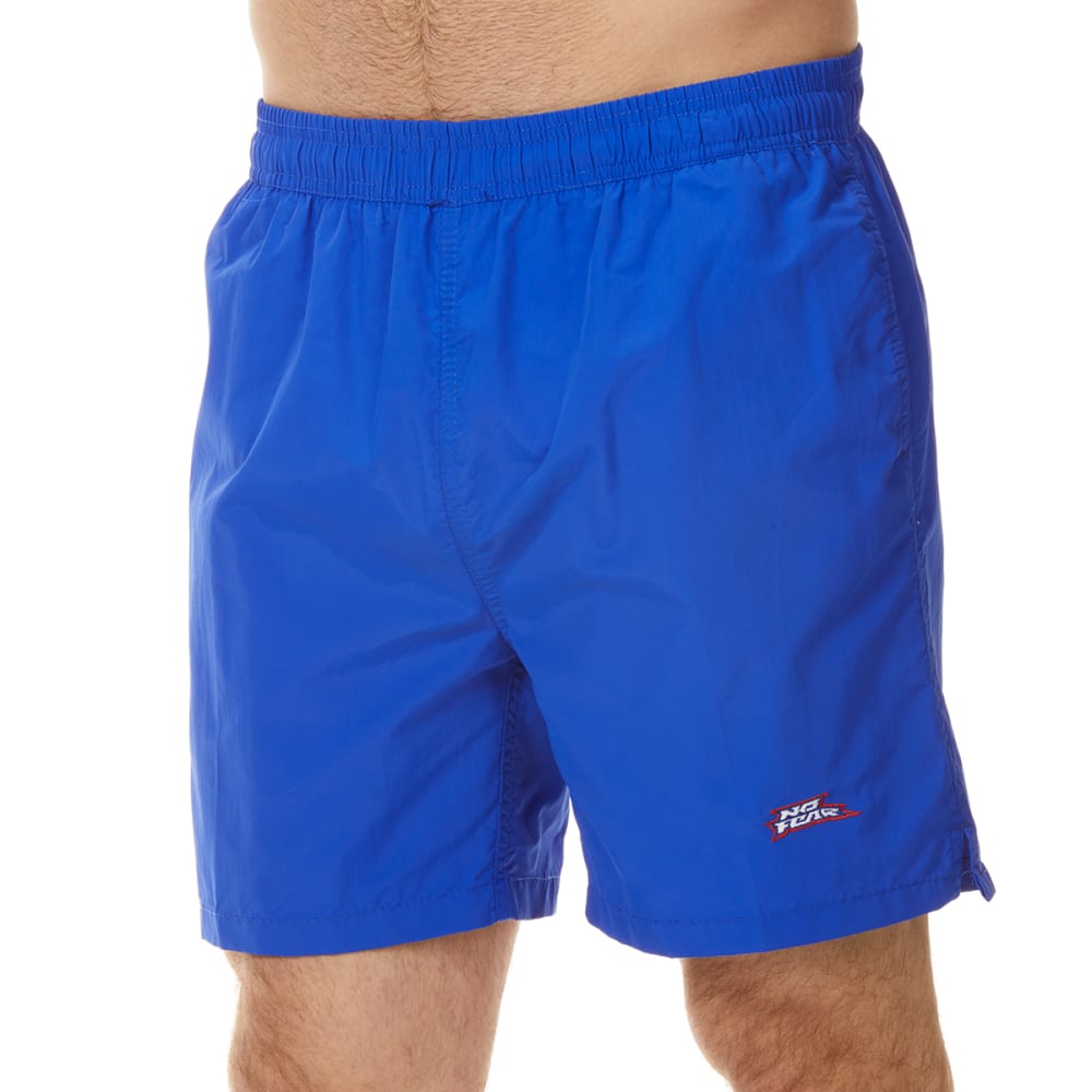 No Fear Men's Solid Swim Shorts - Blue, S