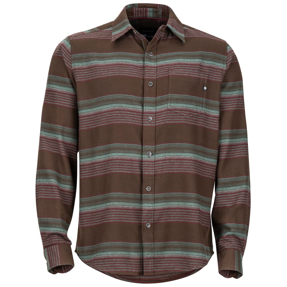 Marmot Men's Enfield Midweight Flannel Long-Sleeve Shirt - Brown, S