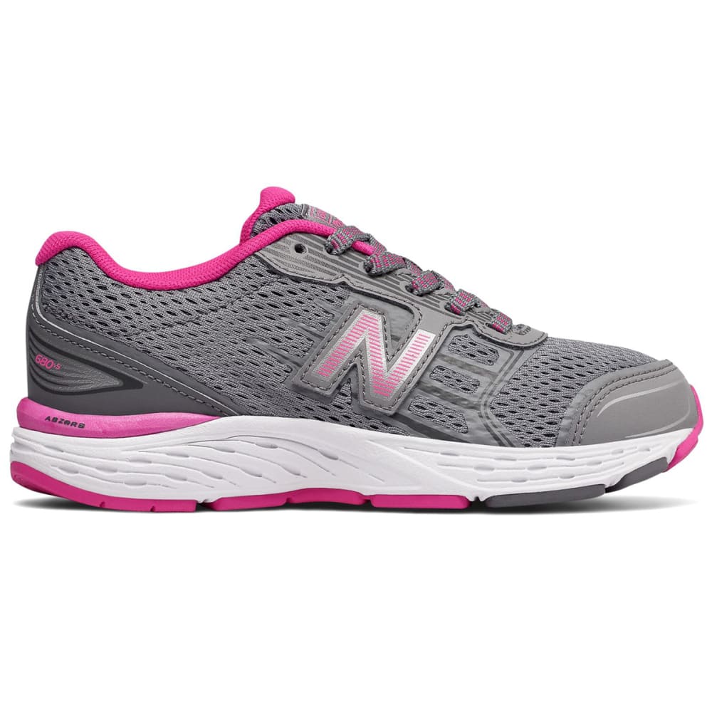 New Balance Girls' 680V5 Sneakers - Red, 4.5