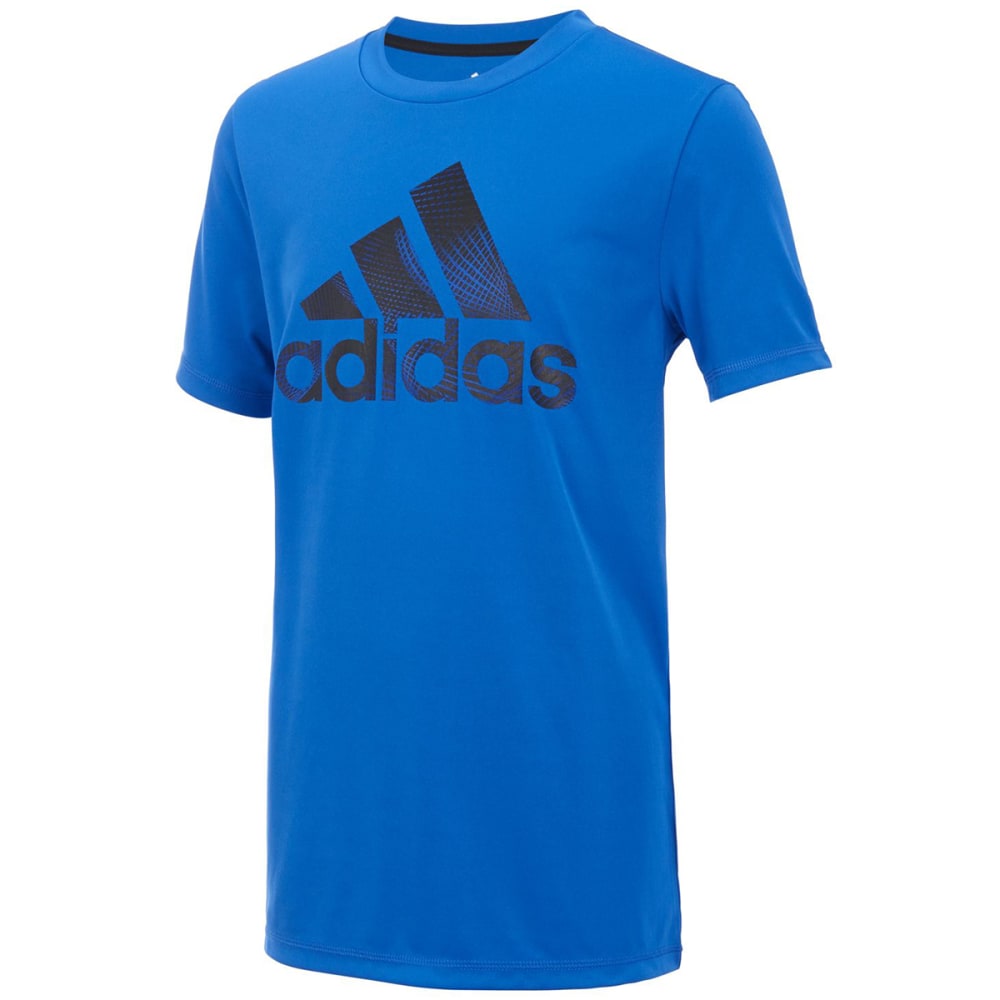 Adidas Little Boys' Pattern Fill Logo Short-Sleeve Tee - Blue, 6