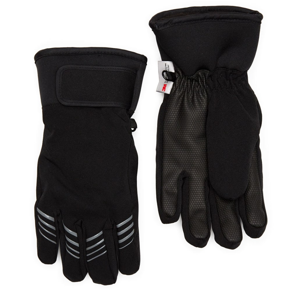 Hanes Boys' Touch Ski Gloves - Black, S/M