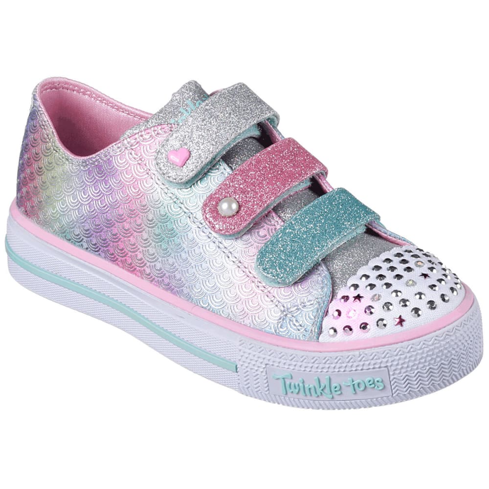 Skechers Toddler Girls' Twinkle Toes: Shuffles - Ms. Mermaid Sneakers - Black, 5