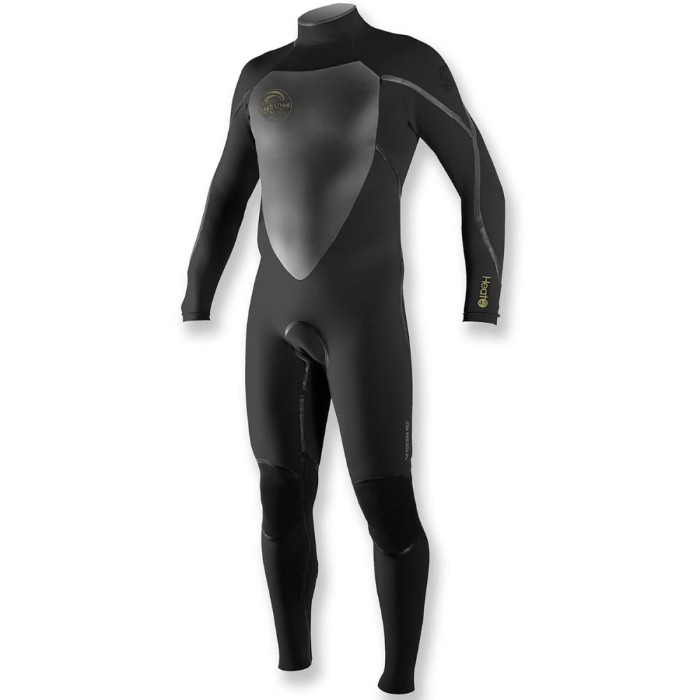 O'neill Men's Heat Zip Fsw 4/3 Full Wetsuit - Black, M