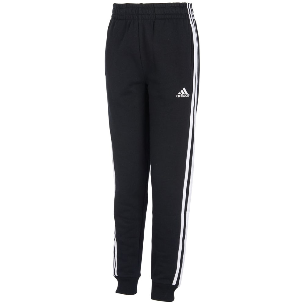 Adidas Boys' Cotton Fleece Jogger Pants - Black, S