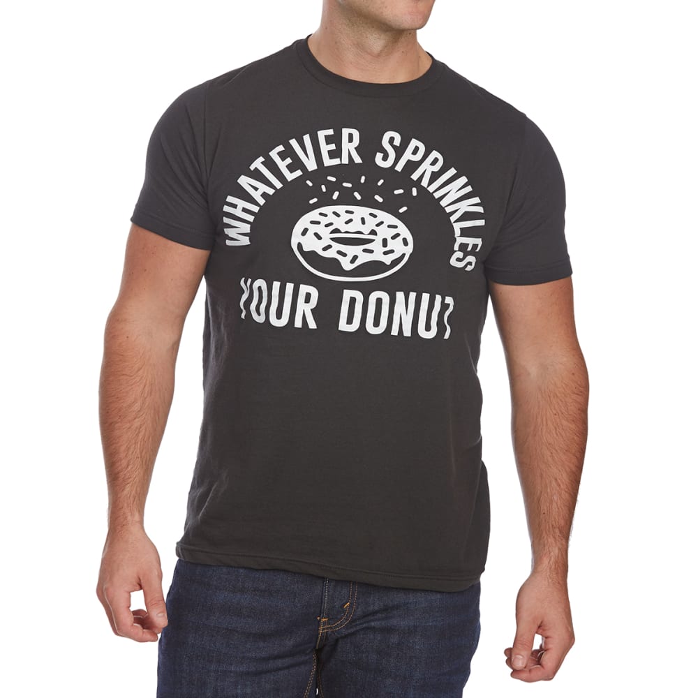 Horizon Ny Guys' Sprinkles Your Donut Short-Sleeve Graphic Tee - Black, M