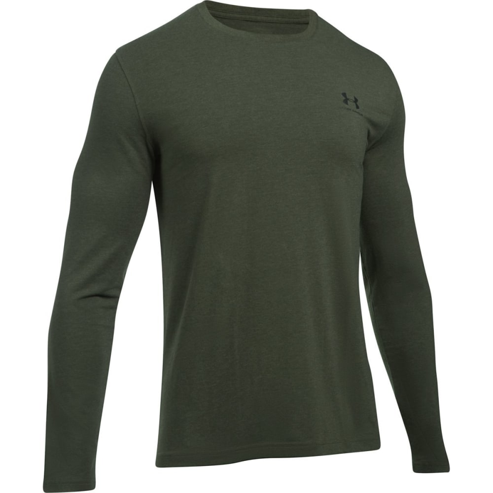 Under Armour Men's Chest Logo Long-Sleeve Tee - Green, XL