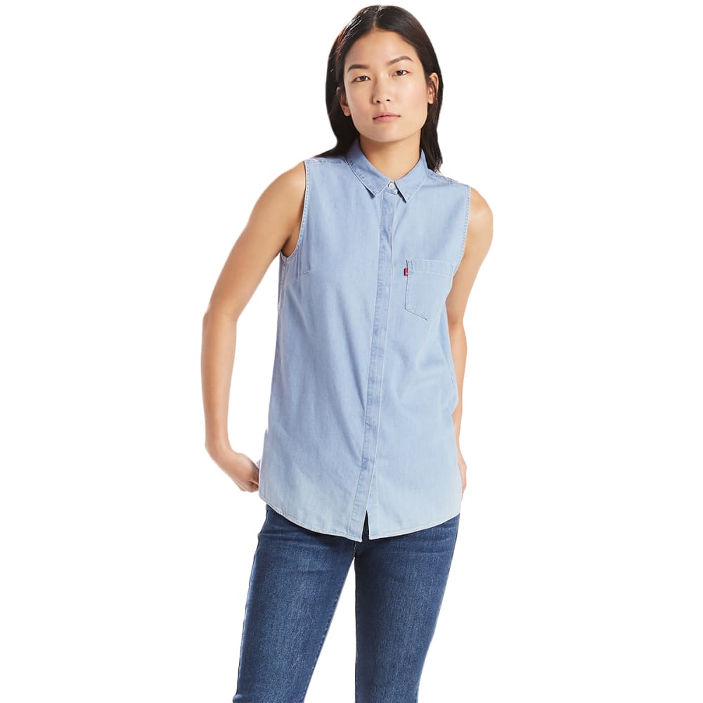 Levi's Women's Coralie Sleeveless Shirt - Blue, M