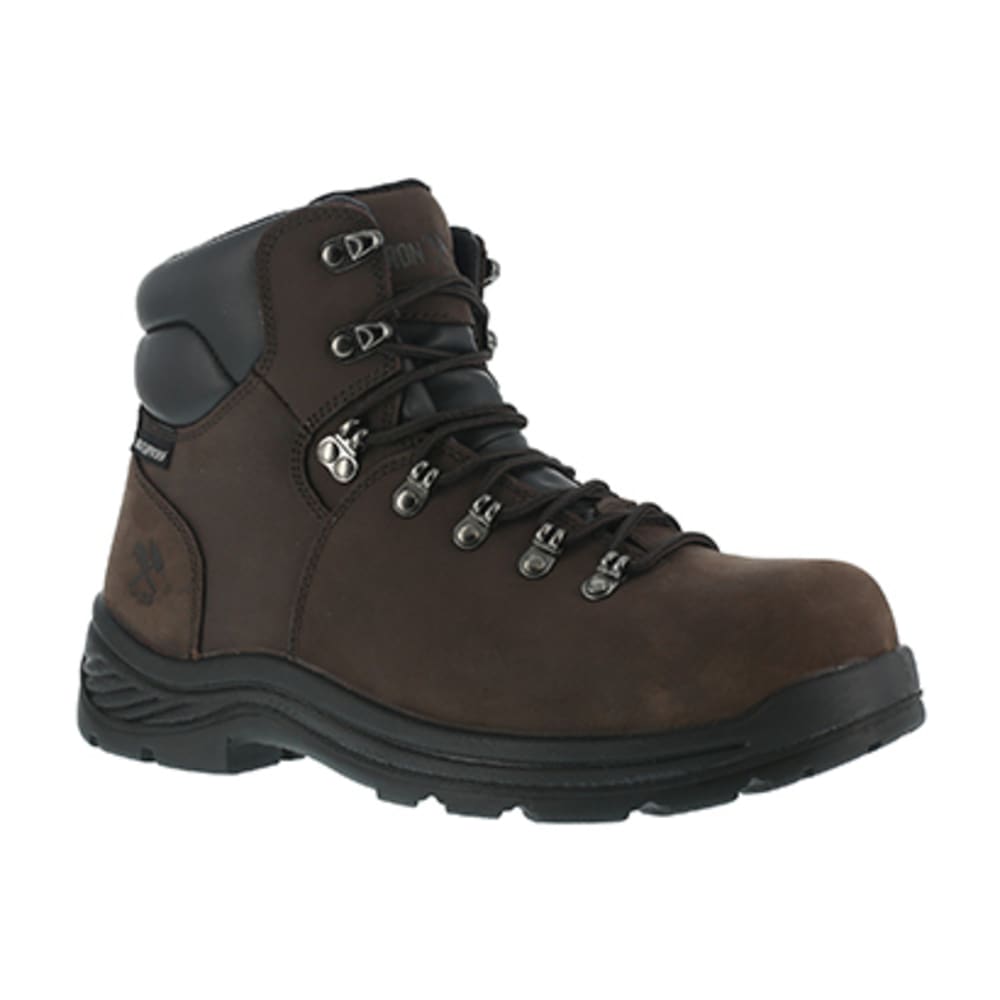 Iron Age Men's Tiller Composite Toe 6 In. Plain Toe Waterproof Hiking Shoes, Brown