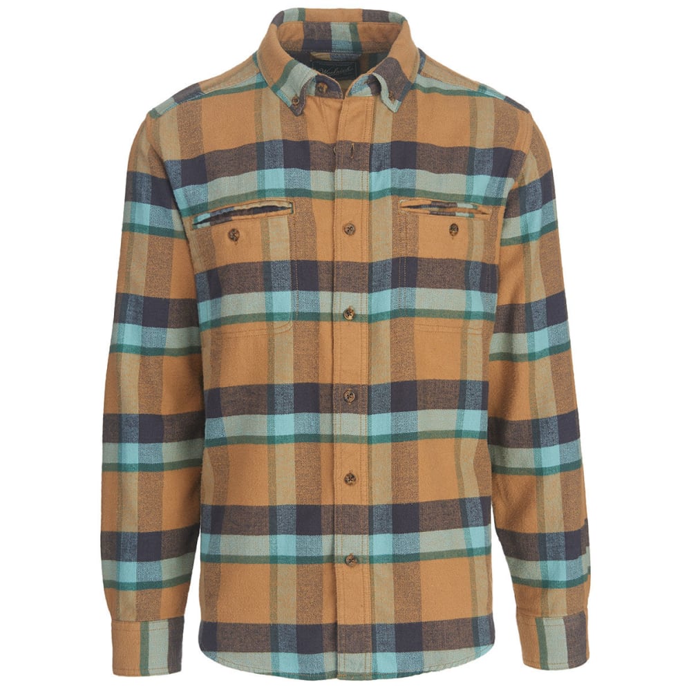 Woolrich Men's Oxbow Pass Plaid Flannel Shirt - Brown, L