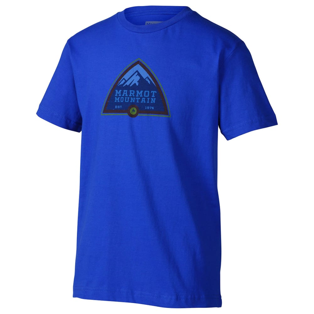 Marmot Boys' Tioga Pass T-Shirt, S/s - Blue, YOUTH S