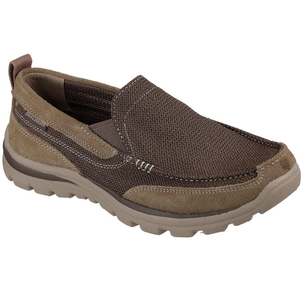 Skechers Men's Relaxed Fit: Superior- Milford Slip-On Shoes - Brown, 8