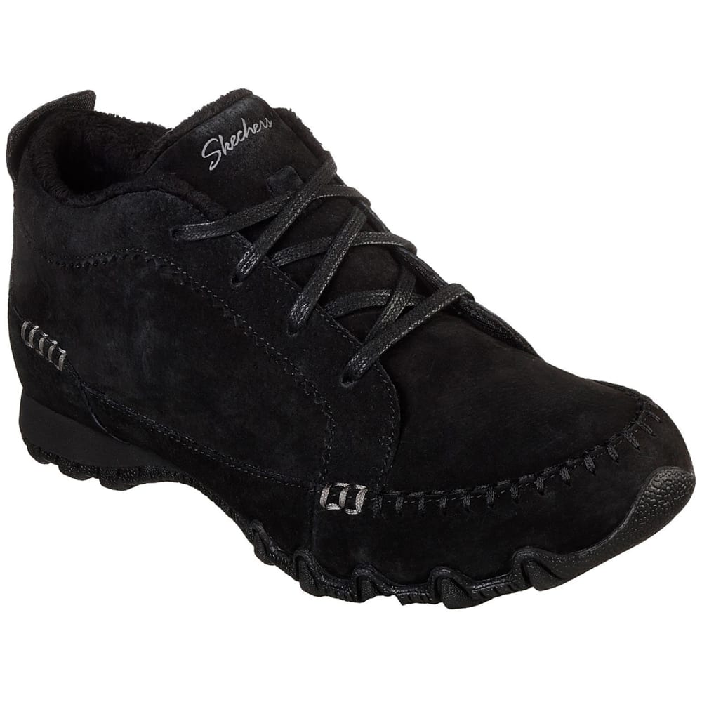 Skechers Women's Relaxed Fit Bikerslineage Lace-Up Chukka Boots - Black, 6