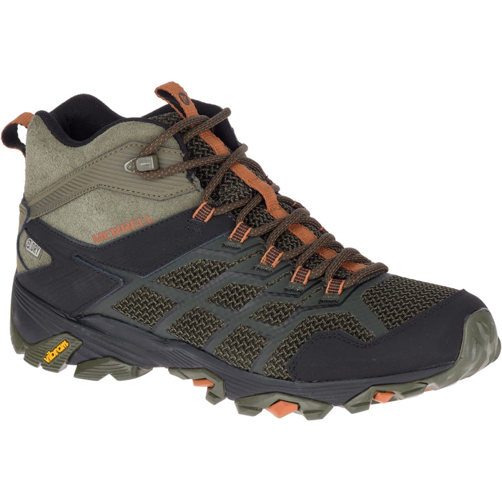 Merrell Men's Moab Fst 2 Mid Waterproof Hiking Boots - Green, 9