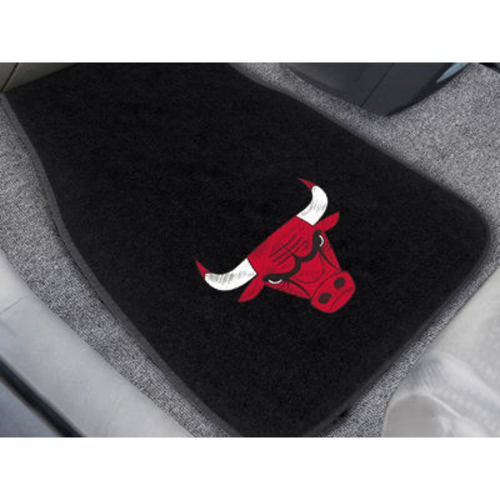 Fan Mats Chicago Bulls 2-Piece Embroidered Car Mat Set, Black