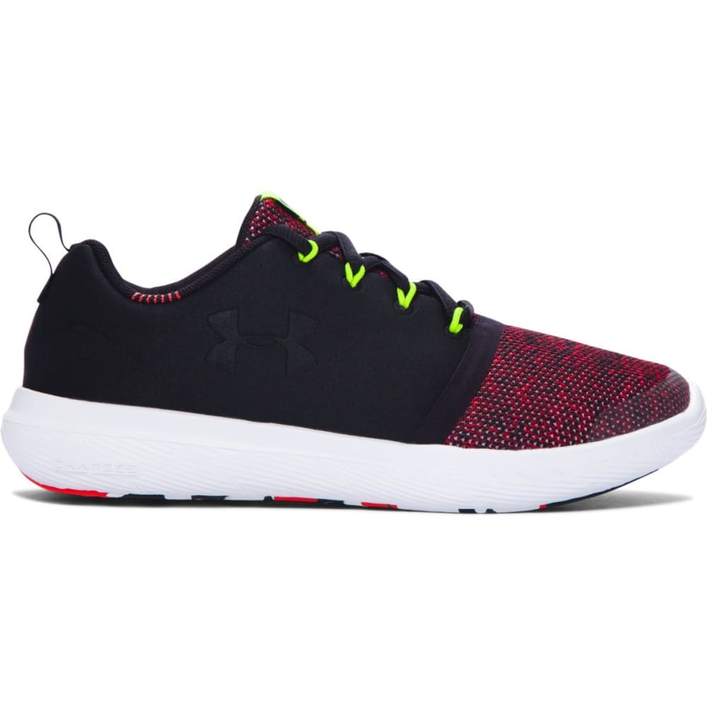 Under Armour Boys' Grade School Charged 24/7 Low Sneakers, Black/anthem Red