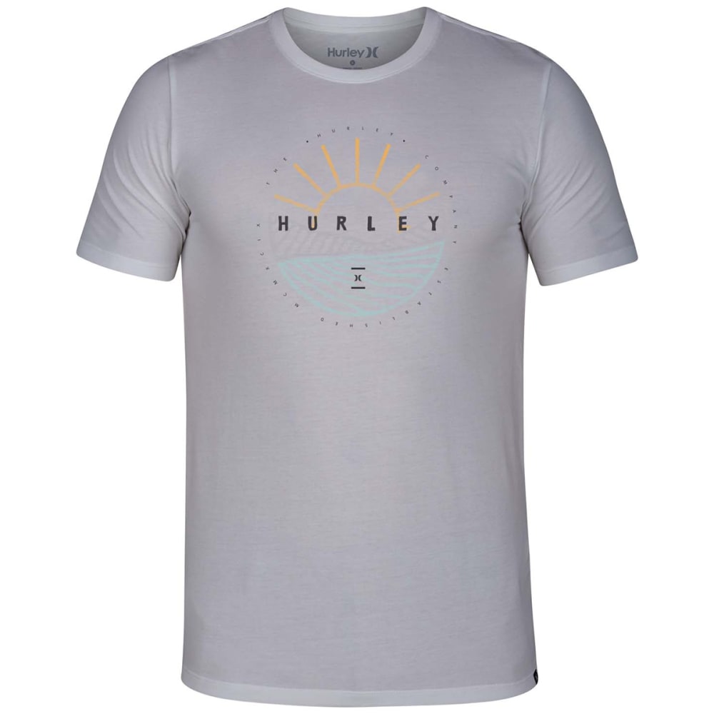 Hurley Young Men's Dri Fit Dawn Breaking Tee - White, S