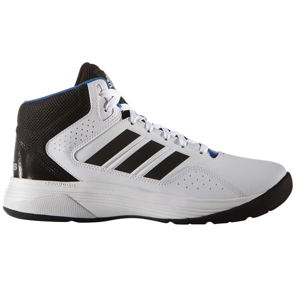 Adidas Men's Neo Cloudfoam Ilation Mid Basketball Shoes, White/black/silver