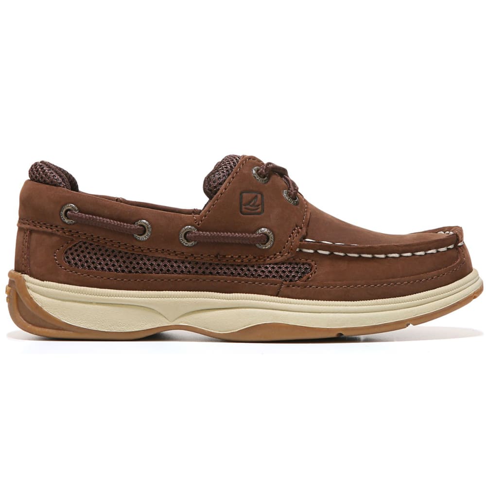 Sperry Boys' Lanyard Boat Shoes - Brown, 1