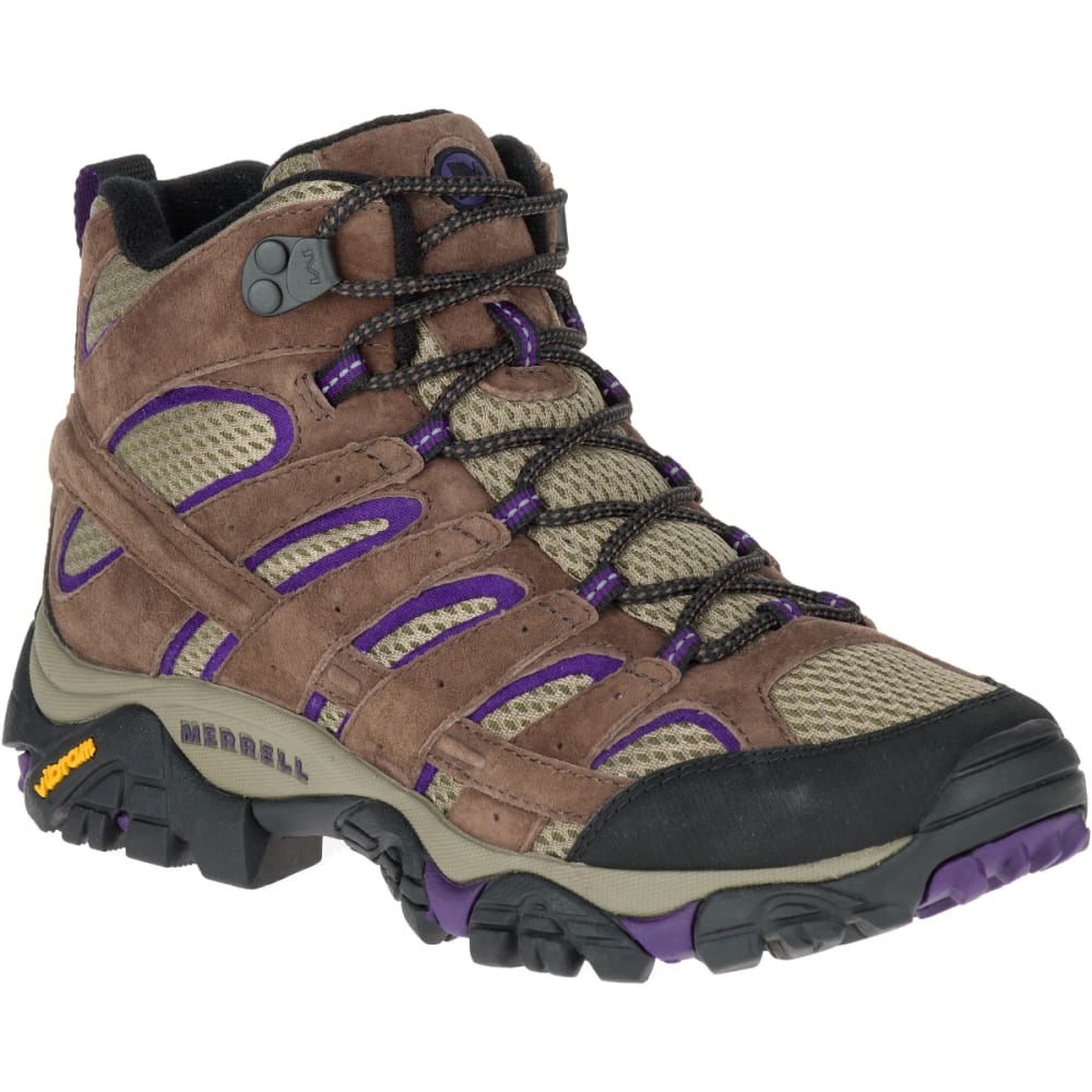 Merrell Women's Moab 2 Vent Mid Hiking Boots, Bracken/ Purple