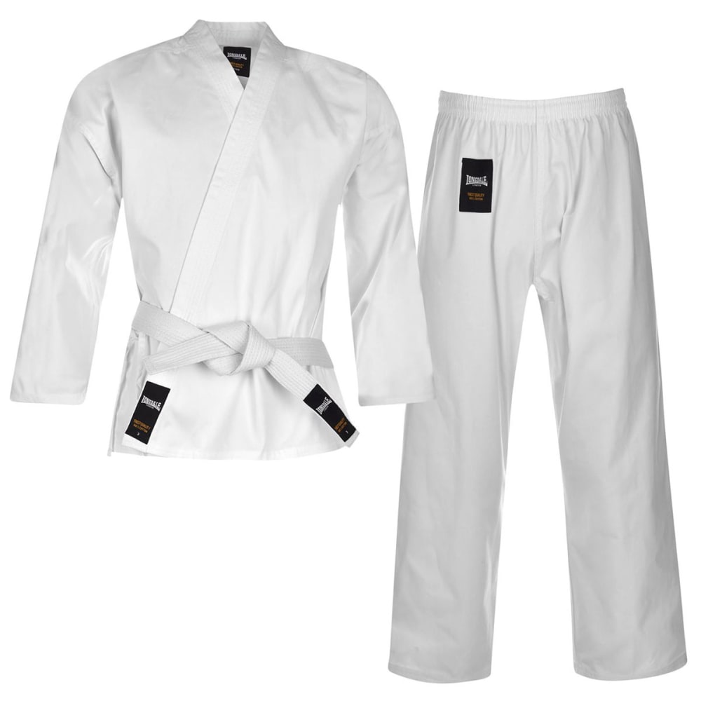 Lonsdale Youth Karate Uniform - White, 7-8X