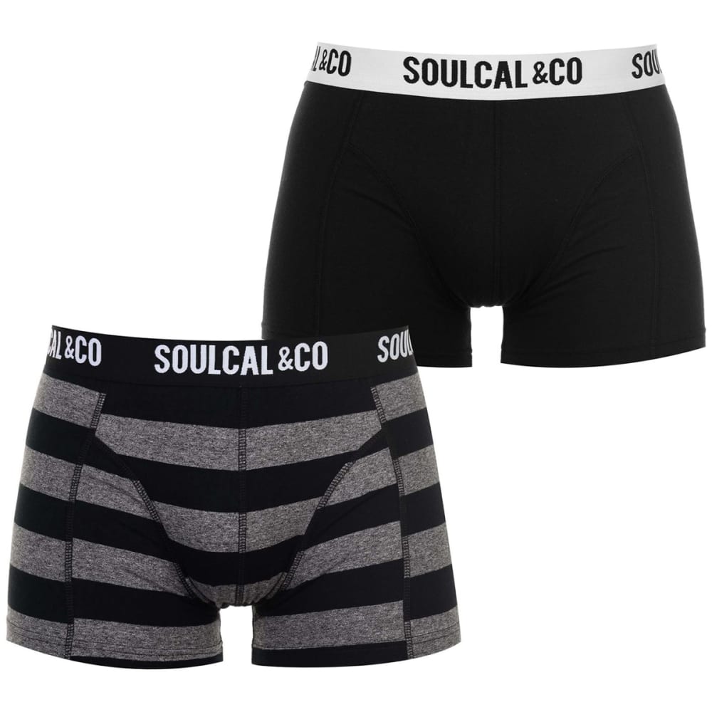 Soulcal Men's Trunks, 2-Pack - Black, M