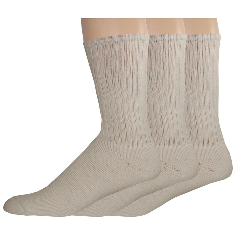 Dockers Men's Enhanced Casual Crew Socks, 3 Pack - White, 10-13