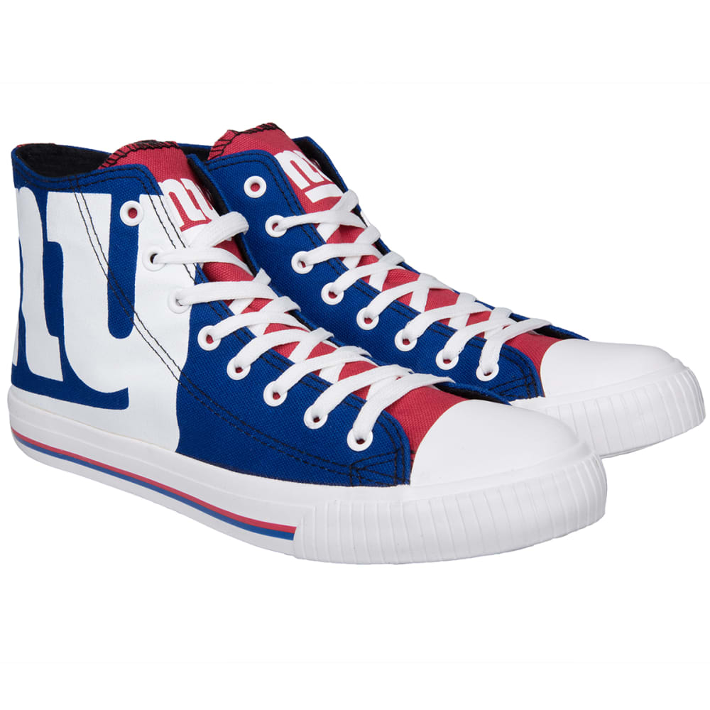 New York Giants Men's Big Logo High-Top Canvas Sneakers - Blue, 7
