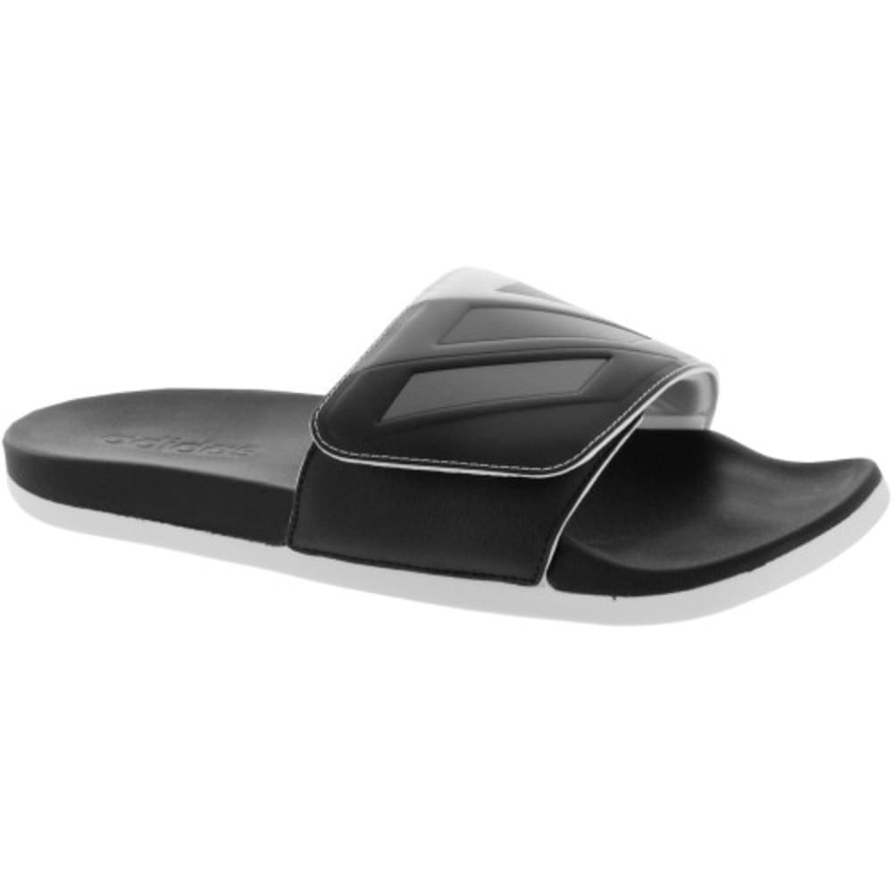 Adidas Men's Adilette Cloudfoam Plus Adjustable Slides - Black, 10