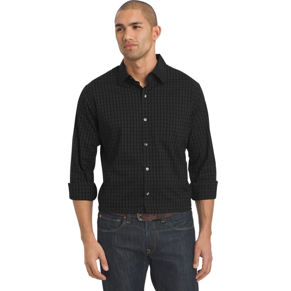 Van Heusen Men's Woven Traveler Shirt - Black, L