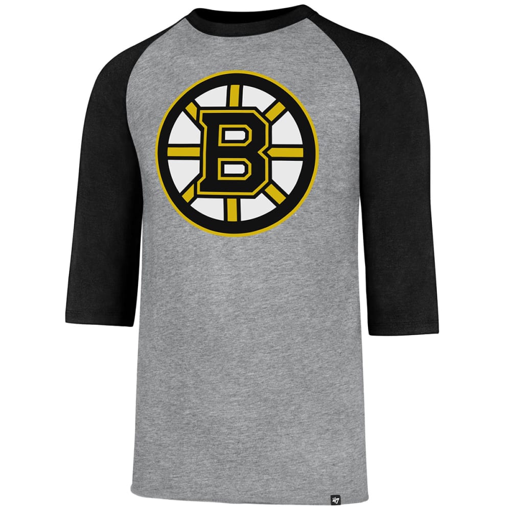 Boston Bruins Men's Imprint '47 Club Raglan Long-Sleeve Tee - Black, M