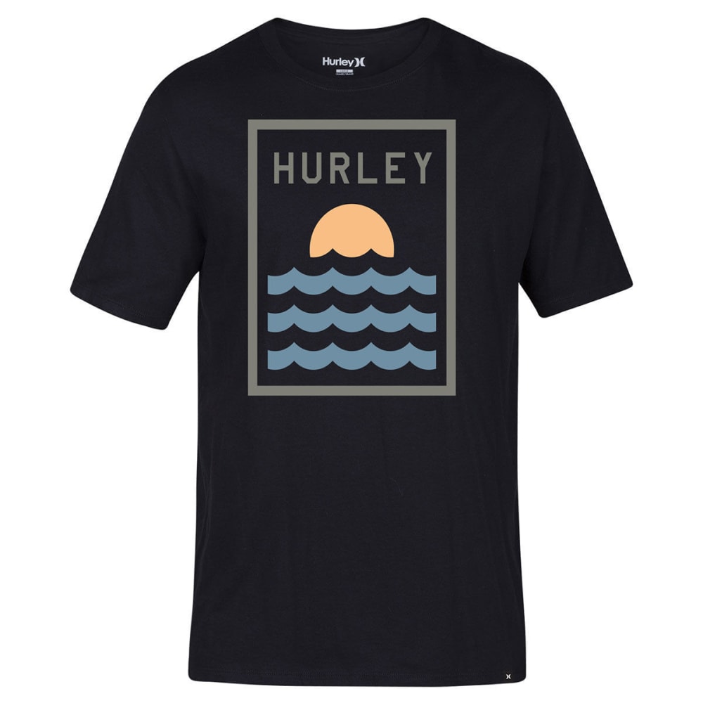 Hurley Guys' Sundown Short-Sleeve Tee - Black, M
