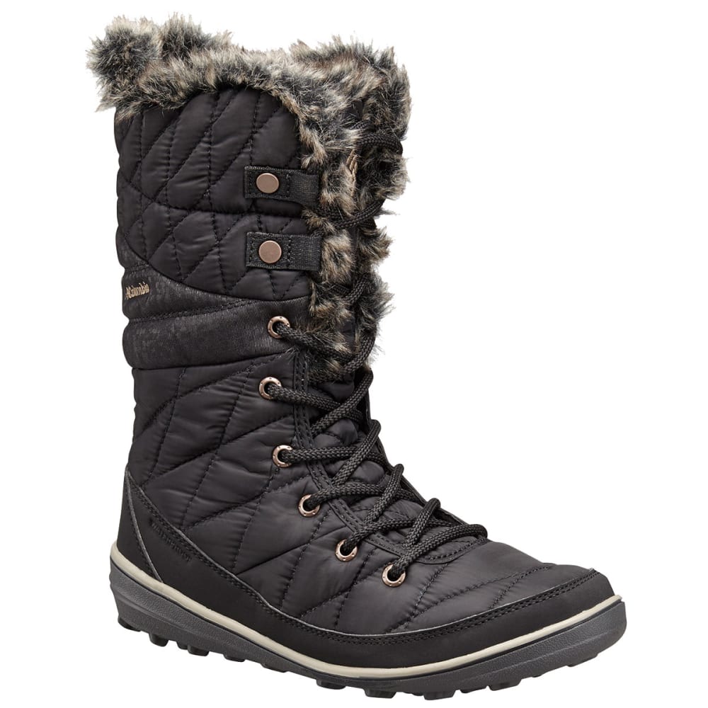 Columbia Women's Heavenly Omni-Heat Lace-Up Insulated Waterproof Storm Boots - Black, 7