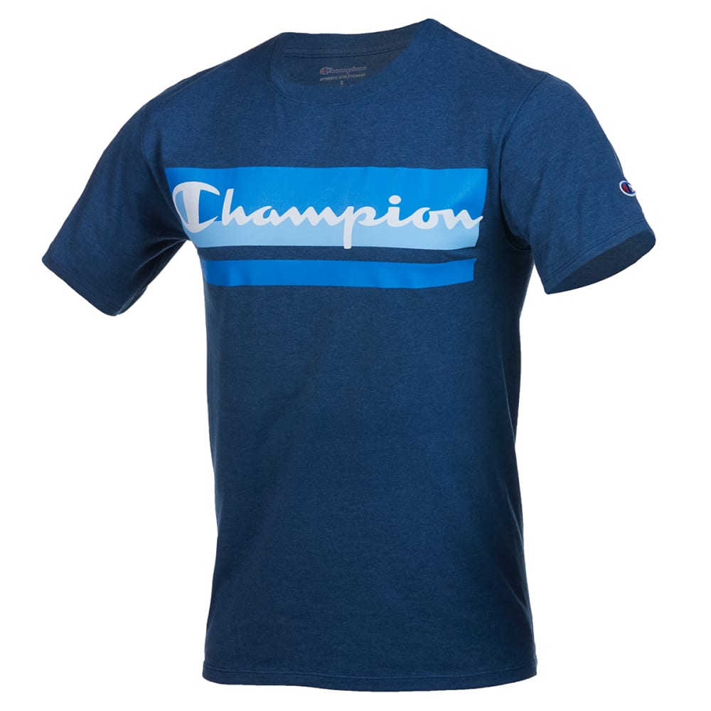 Champion Men's Classic Jersey Graphic Tee - Blue, S