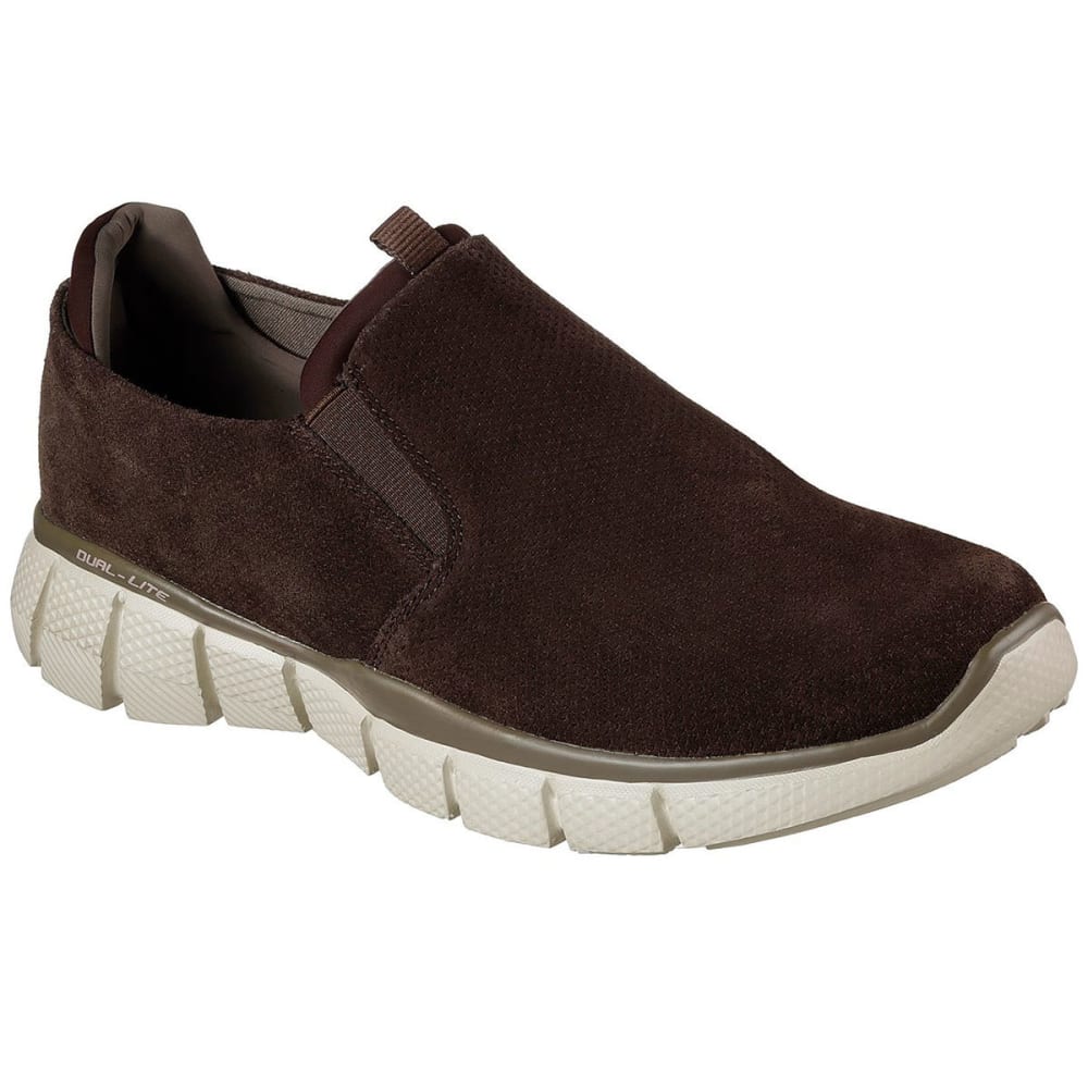 Skechers Men's Equalizer 2.0 - Lodini Slip-On Casual Shoes, Chocolate, Wide - Brown, 11