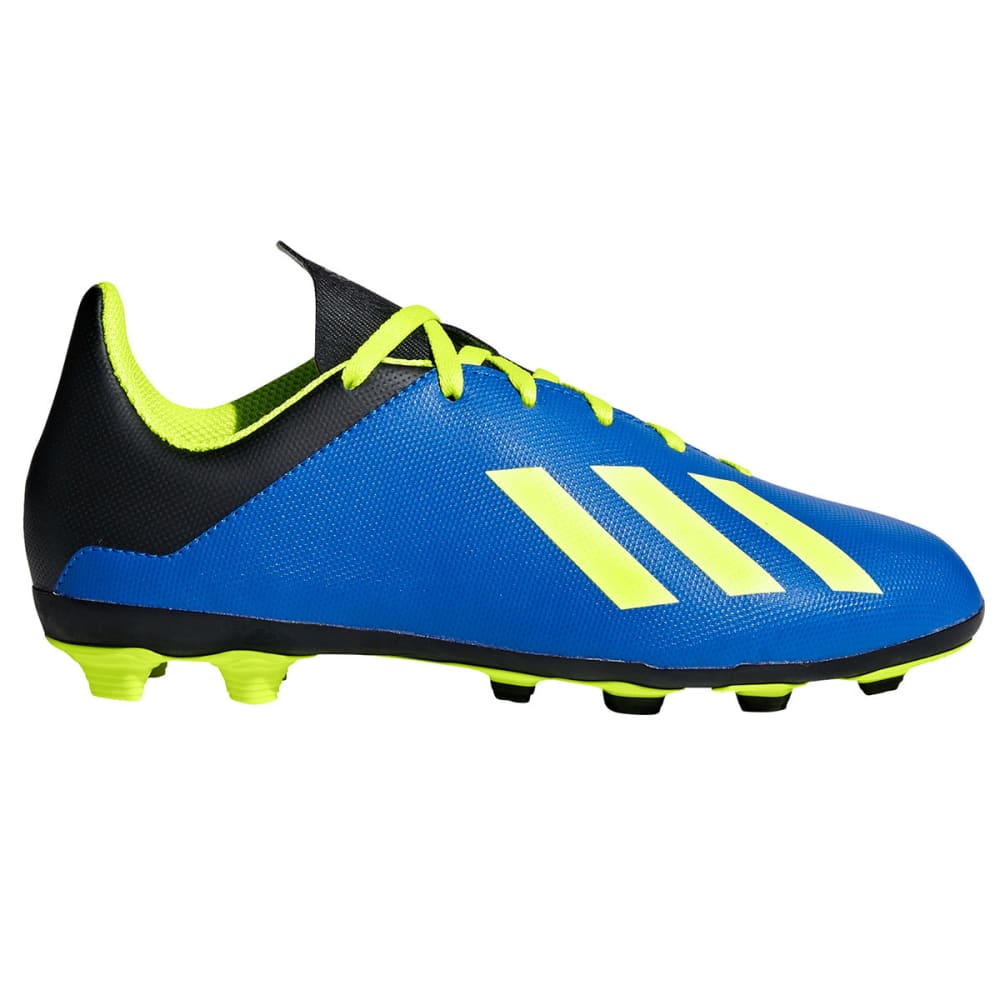 Adidas Big Kids' X 18.4 Firm Ground Soccer Cleats - Blue, 3.5