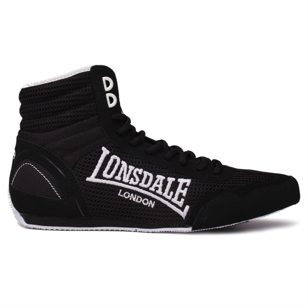 Lonsdale Men's Contender Boxing Boots - Black, 11.5