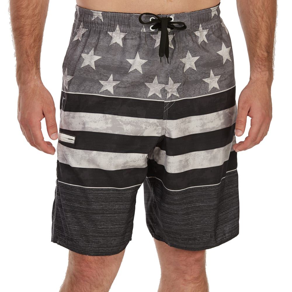 Burnside Guys' Americana E-Board Shorts - Black, M