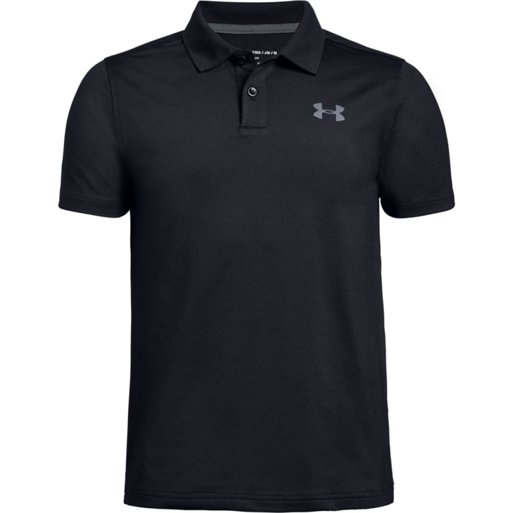 Under Armour Boys' Performance Short-Sleeve Polo Shirt - Black, M