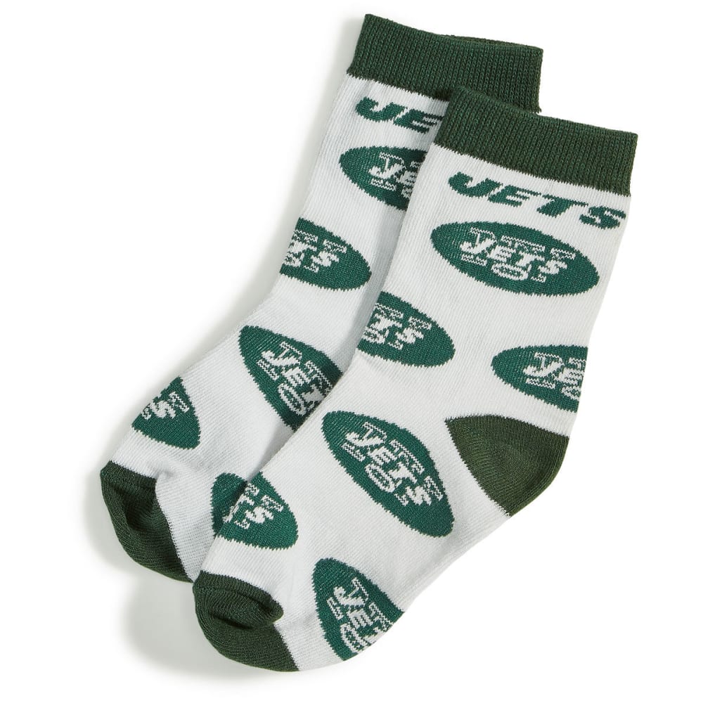 New York Jets Youth All-Over Logo Socks - Green, S