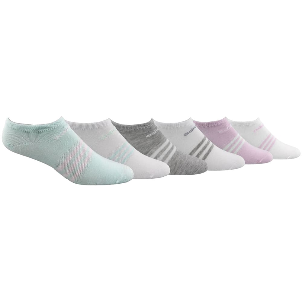 Adidas Women's Super Light No Show Socks, 6-Pack - White, M