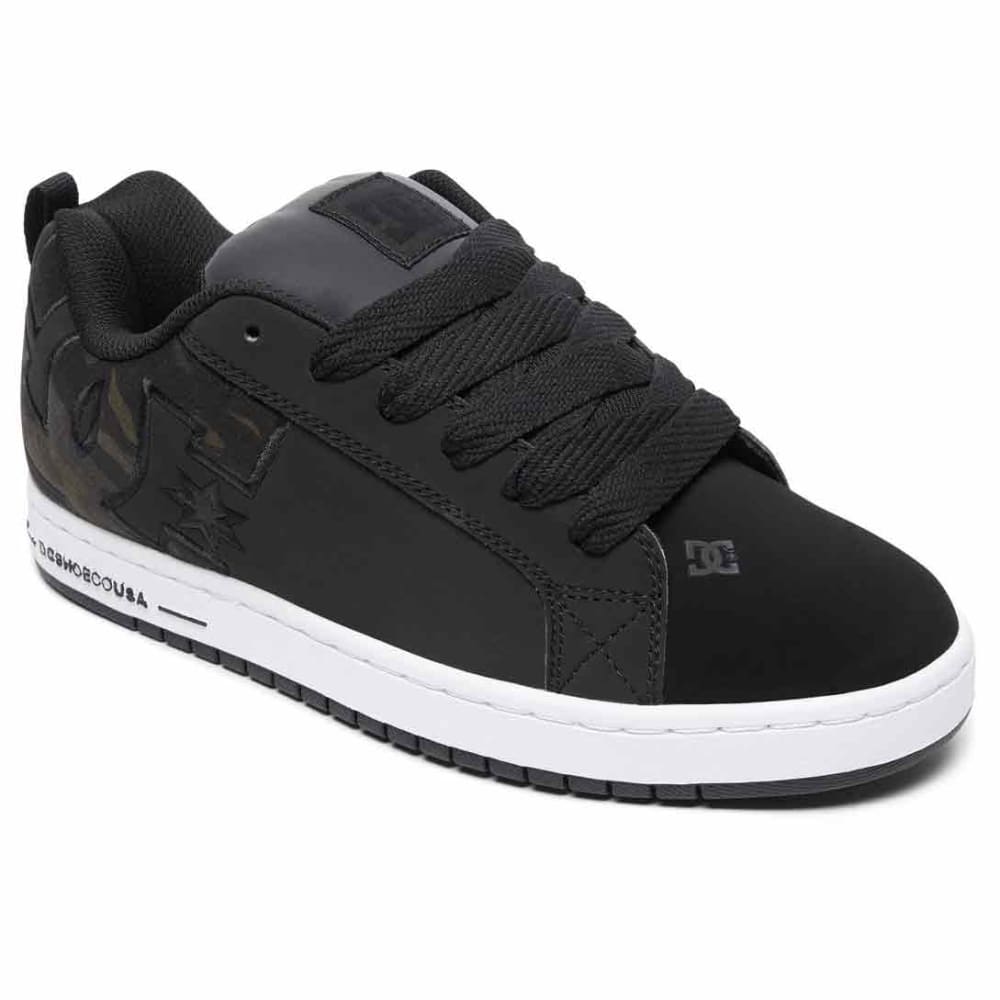 DC Men's Court Graffik SE Skate Shoes - Black, 8