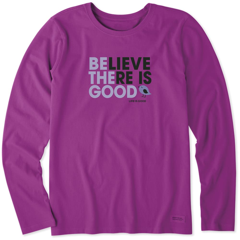 Life Is Good Women's Be The Good Long-Sleeve Tee - Purple, S