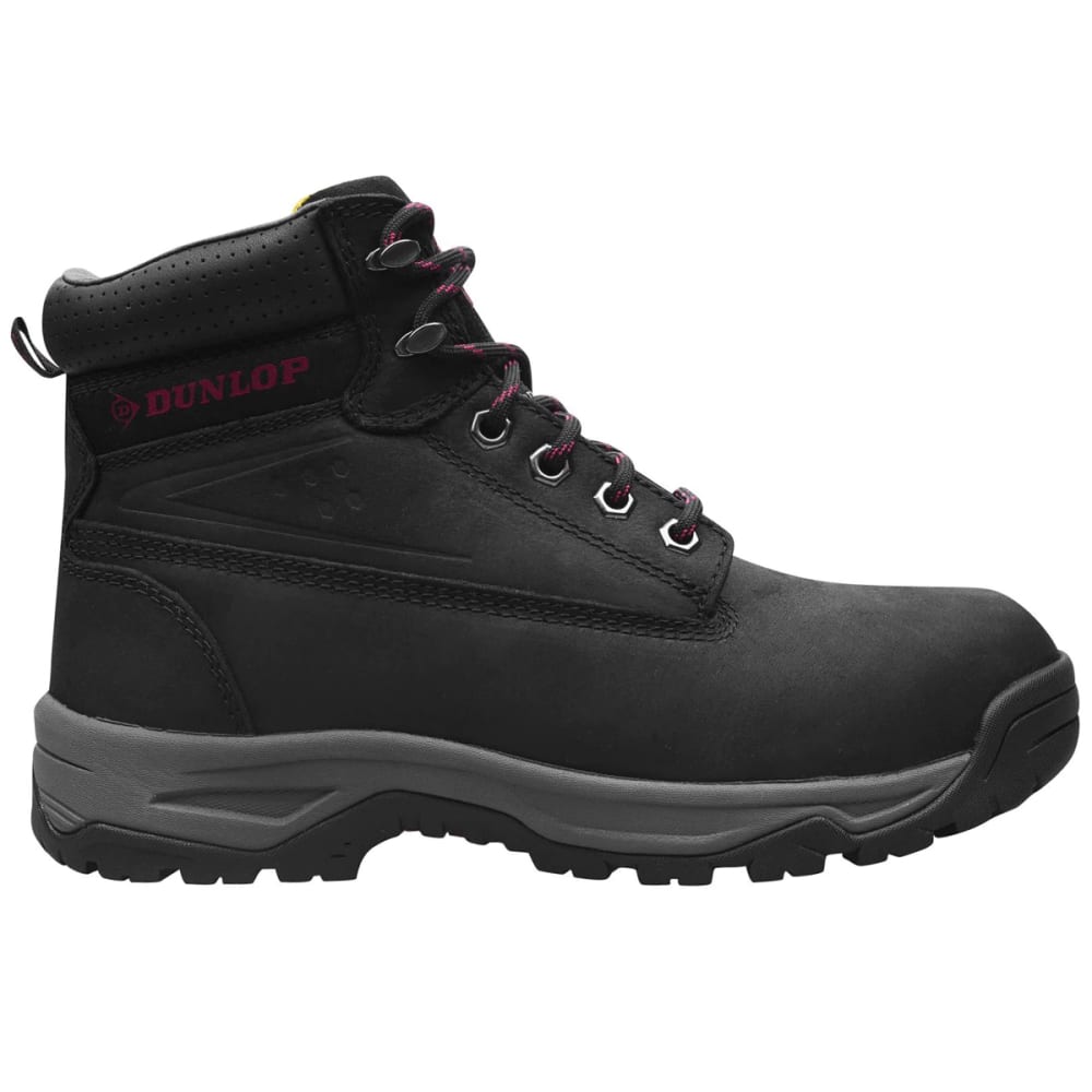 Dunlop Women's On-Site Mid Steel Toe Work Boots - Black, 6